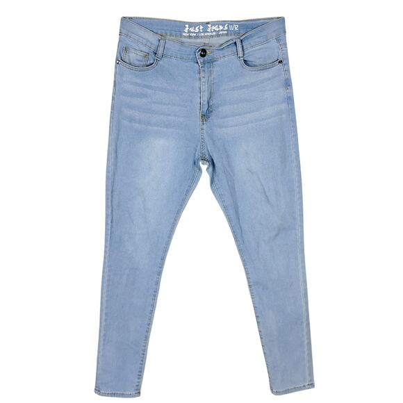 Just Jeans Light Blue Stretchy Skinny Jeans Size 11/12 High Rise Cotton Blend - Picture 1 of 8